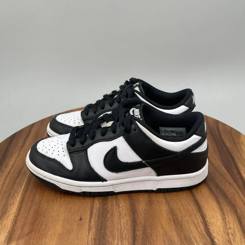 Nike Dunk Low Shoes Youth Boys 5Y Retro White Black Panda GS Casual Sneakers